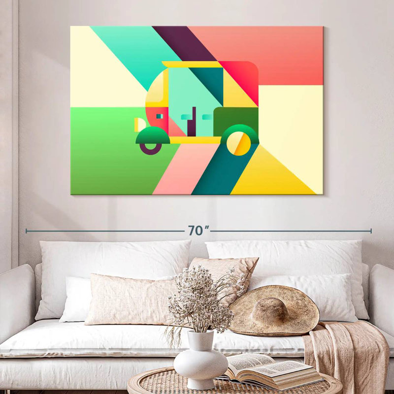 Mehar Abstract Rickshaw, 34" H x 51" W
