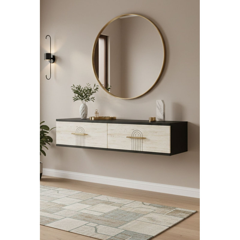 Commode, Anthracite/Travertine