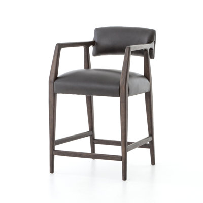 Tyler Upholstered Stool with Solid Wood Frame