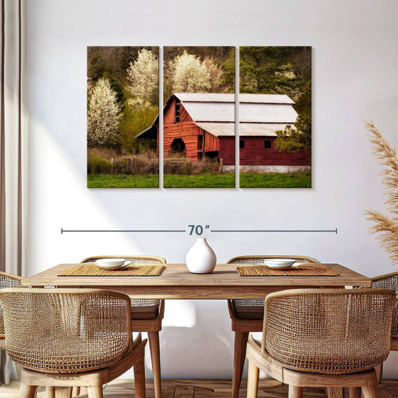 Lilie Skylight Red Barn, 36" H x 57" W