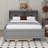Full Size Bed With Twin Trundle, Wood Platform Bed With Bookcase Headboard And Storage Drawers-1910859288