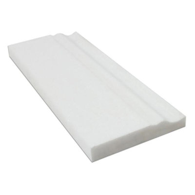 12" x 5" Honed Marble Bullnose Tile Trim
