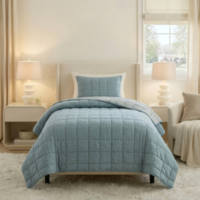 SPENCER QUILT, MINERAL, TWIN SET