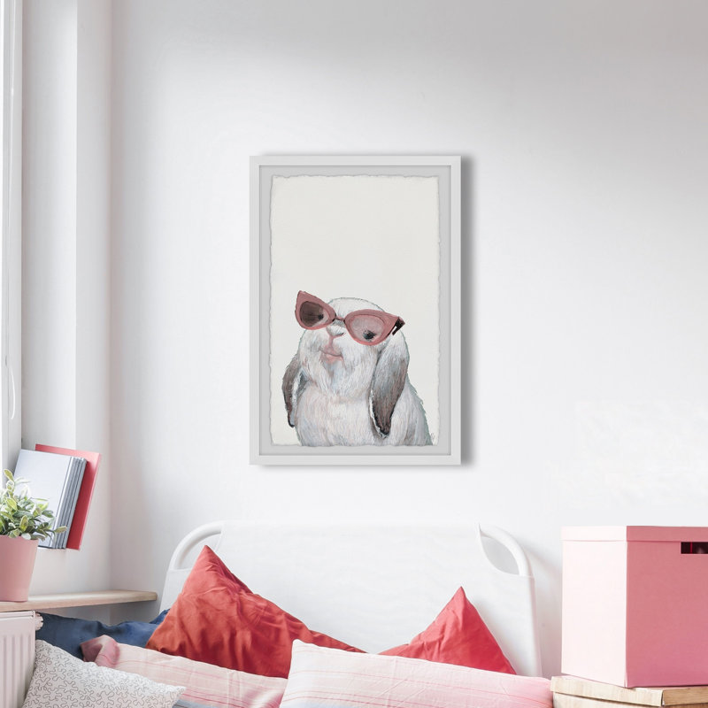 «Daleville Posh Bunny», reproduction encadrée, H 45 po x l 30 po x P 1,5 po, Blanc