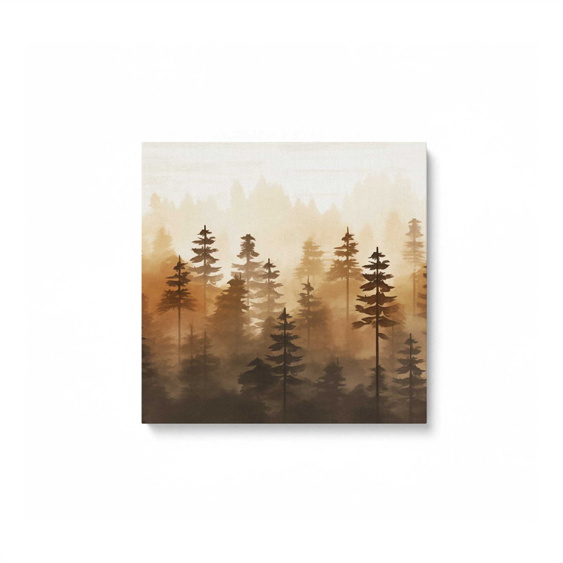 «Forest at Golden Hour», reproduction sur toile, Toile tendue, H 24 po x l 24 po x P 1,25 po