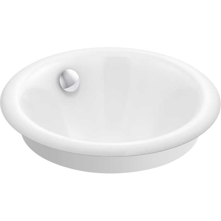 Iron Plains® Metal Circular Dual Mount Bathroom Sink with Overflow