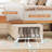 Under the Bed Storage Containers with Wheels, Rolling Clothes Storage Drawers with Lid, 2 Pack (Ivory)-982466430