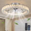 50cm Dimmable Crystal Ceiling Fan with LED Light and Remote Control and APP-451401822