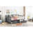 Gray Full Size Daybed With Two Drawers, Made Of Solid Pine Wood Drawers In - For A Comfortable Sleeping Area-18179009