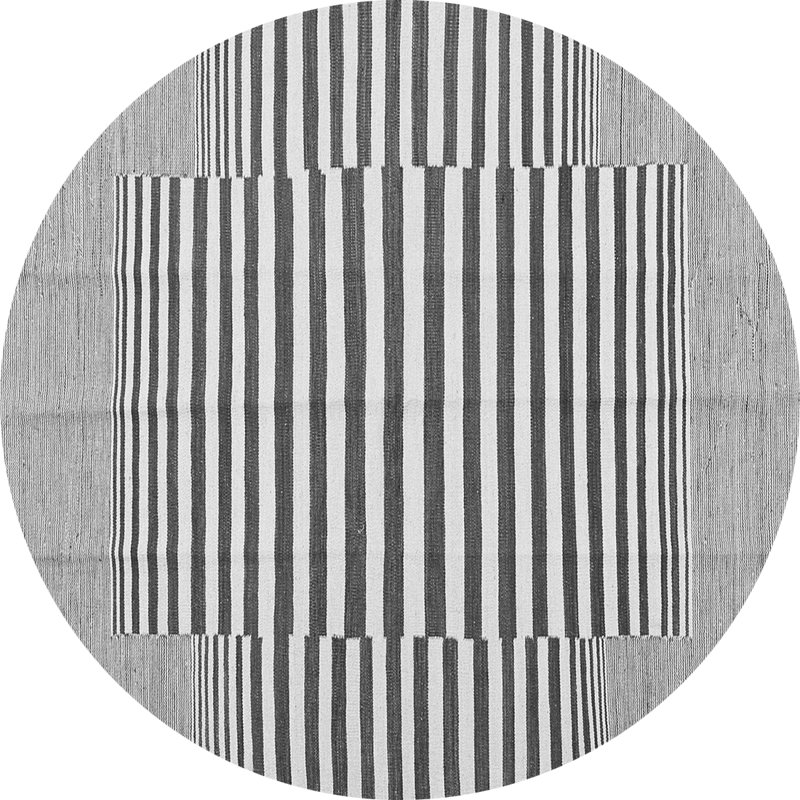 Alla Performance Striped Indoor Rug, Round 5'