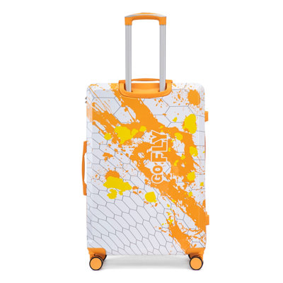 Valise à roulettes 28 pouces pour PC, valise de transport, avec motif imprimé et serrure à combinaison