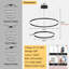 2-ring Modern Led Chandelier Gold-130133998