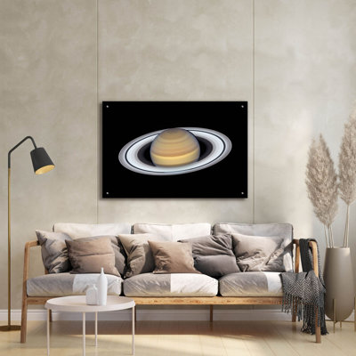  «Saturn 2» par la téléscope Hubble de la NASA, art mural en verre acrylique, 36 po x 24 po
