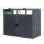 La poubelle contient 2 poubelles en métal pour le rangement des ordures, en acier inoxydable galvanisé, une remise pour la cour de jardin