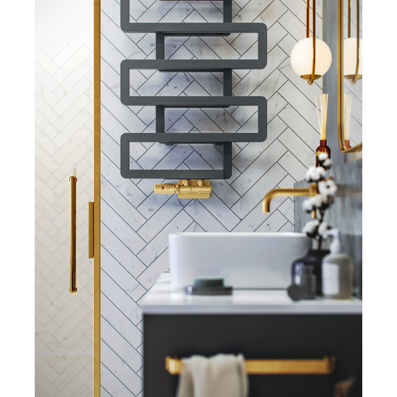 Heated Towel Rail, BOOKIE 655/500, Grey
