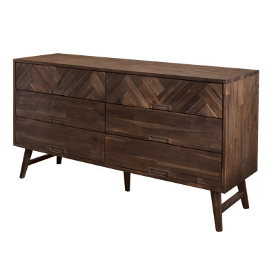 Wilmot Solid Wood 155 cm W Chest of 6 Drawers