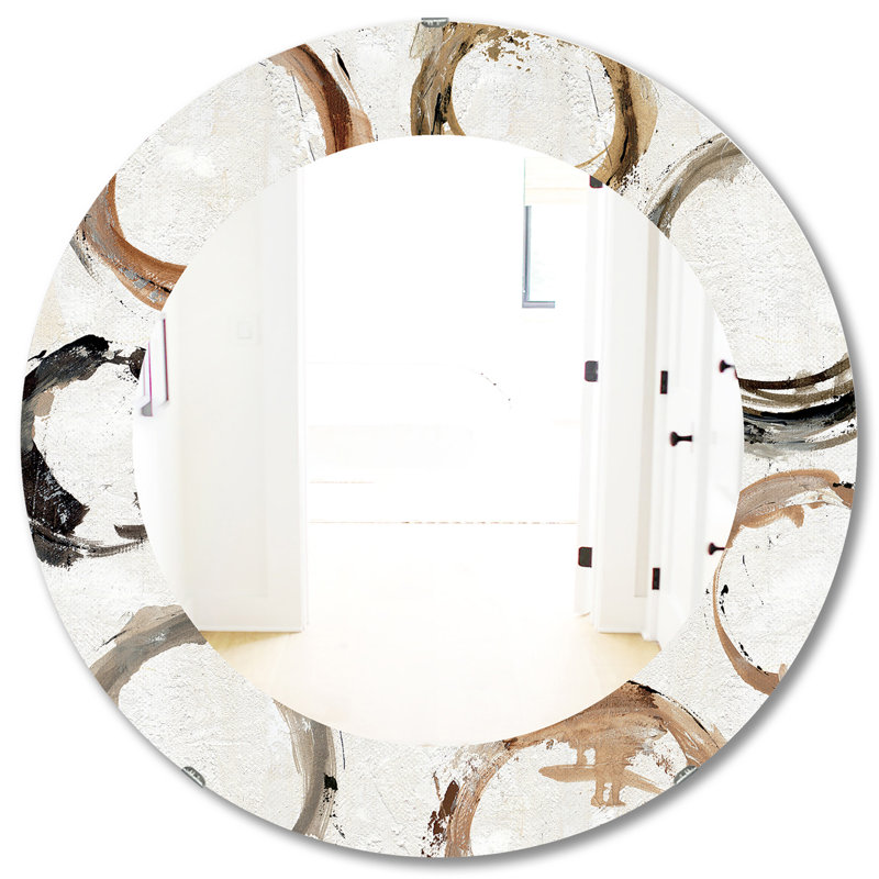 Miroir mural Mid-Century géométrique Natural Balance I, H 31,5 po x l po