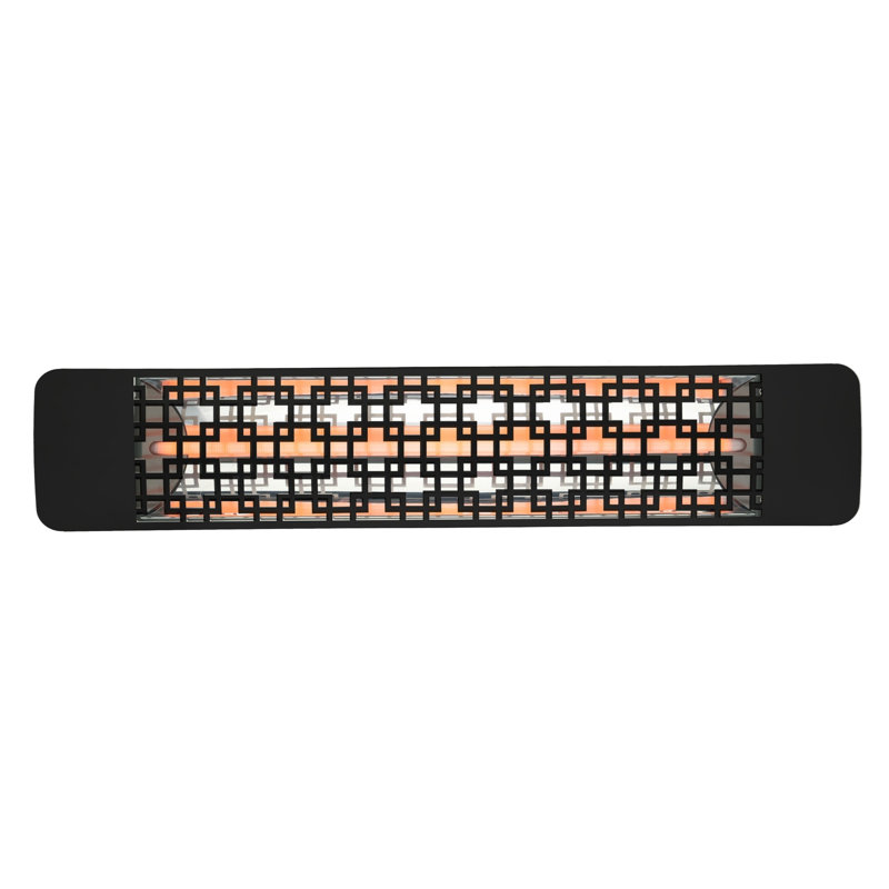 Chauffe-terrasse électrique à élément simple 39 watts Eurofase 2000 Watts, Noir mat