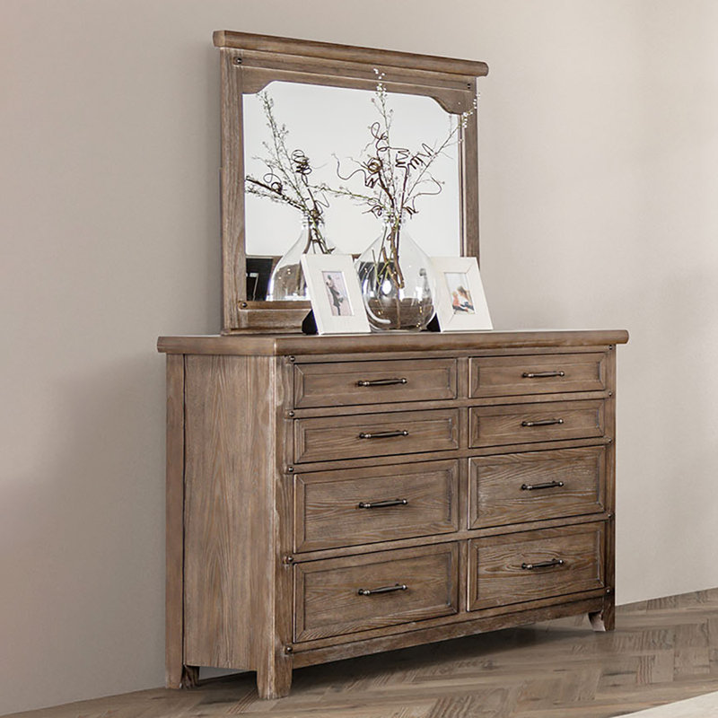 Commode 8 tiroirs avec miroir Fethi