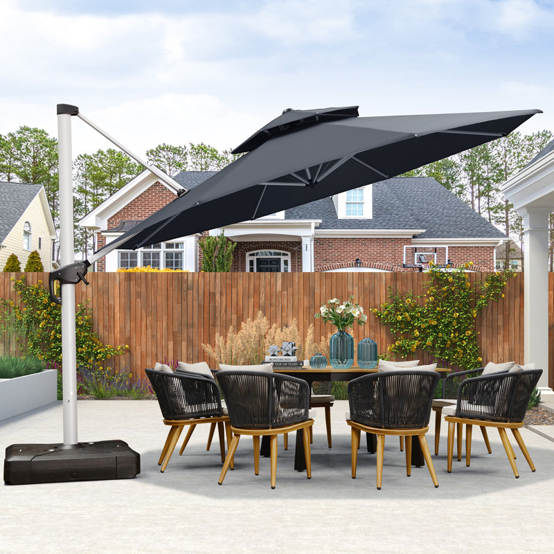 396cm Cantilever Parasol, Gray