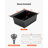 25 Inch Granite Kitchen Sink Top Mount Single Bowl Drop-In Basin For RV Bar