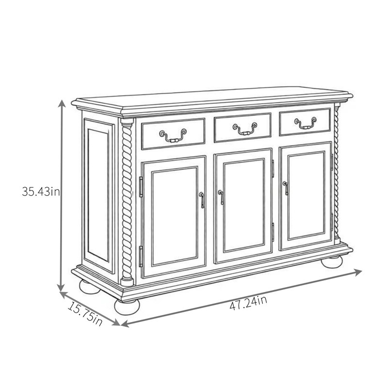 High-End Painted Large-Capacity Sideboard