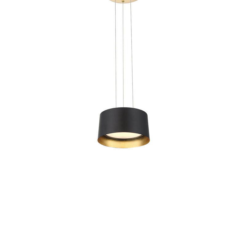 Luminaire suspendu tambour 1 lumière del simple Marimba, Feuille d'or
