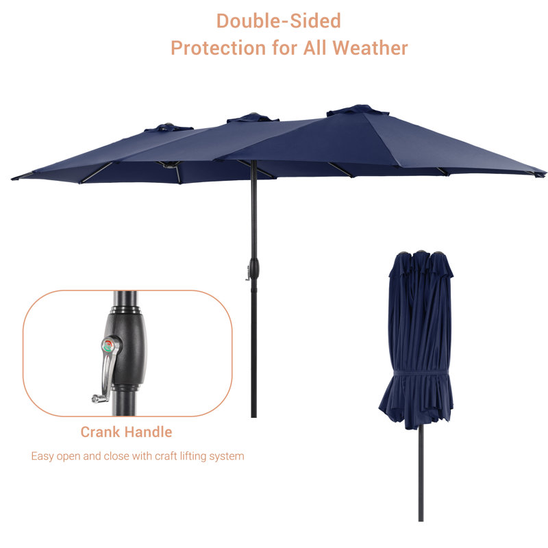 Parasol de marché 108 po Sabrie, Bleu marine