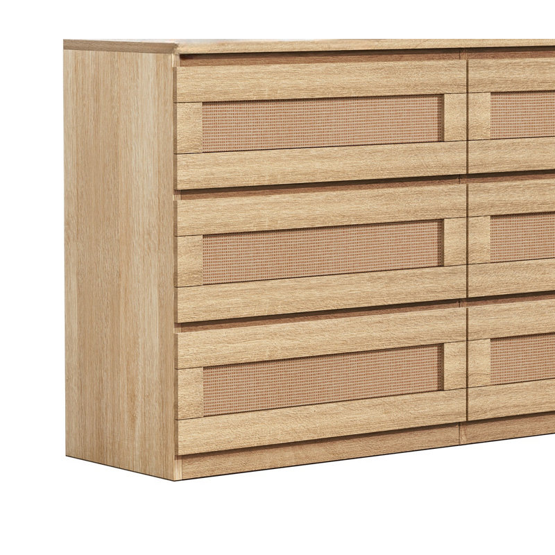 47 " W 6 - Drawer Dresser, Oak