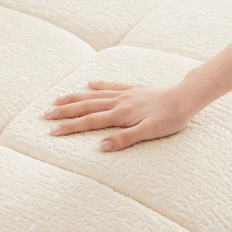 33 White Sofas White Chenille - Armless Seat And Ottoman, White