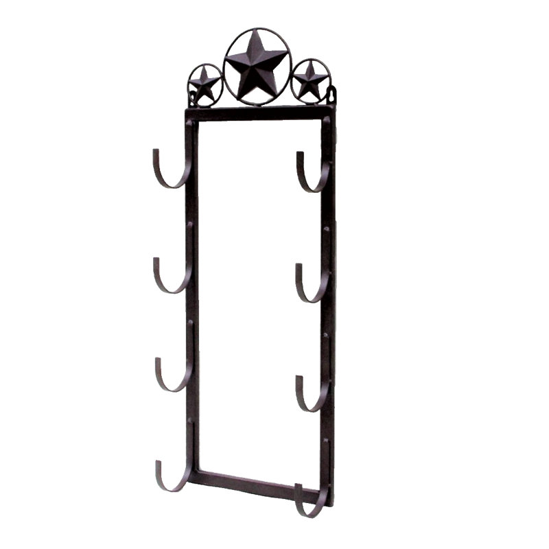 Metal Rustic Wall-Mounted Towel Rack Star Design