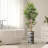 Artificial Tree in Contemporary Blue Stripe Patterned Planter Fake Bamboo Silk Tree-103685664