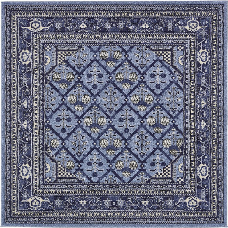 Tapis bleu Lesa, Carré 6 pi