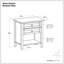 Table de chevet transitionnelle en bois massif avec tiroirs et tablette ouverte Warm Shaker-329681609