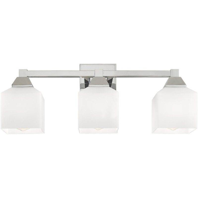 Éclairage pour meuble-lavabo 3 lumières Lenhard, Chrome poli