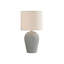 Theadora Concrete Table Lamp with Linen Lamp Shade - Bedside Light