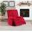 Reclining Chair Red Velvet Upholstery Square Tufted Back Pillowtop Arms-93162522