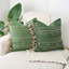 Housse de coussin bohème en coton vert tissé à la main brodée à la main-1740978553