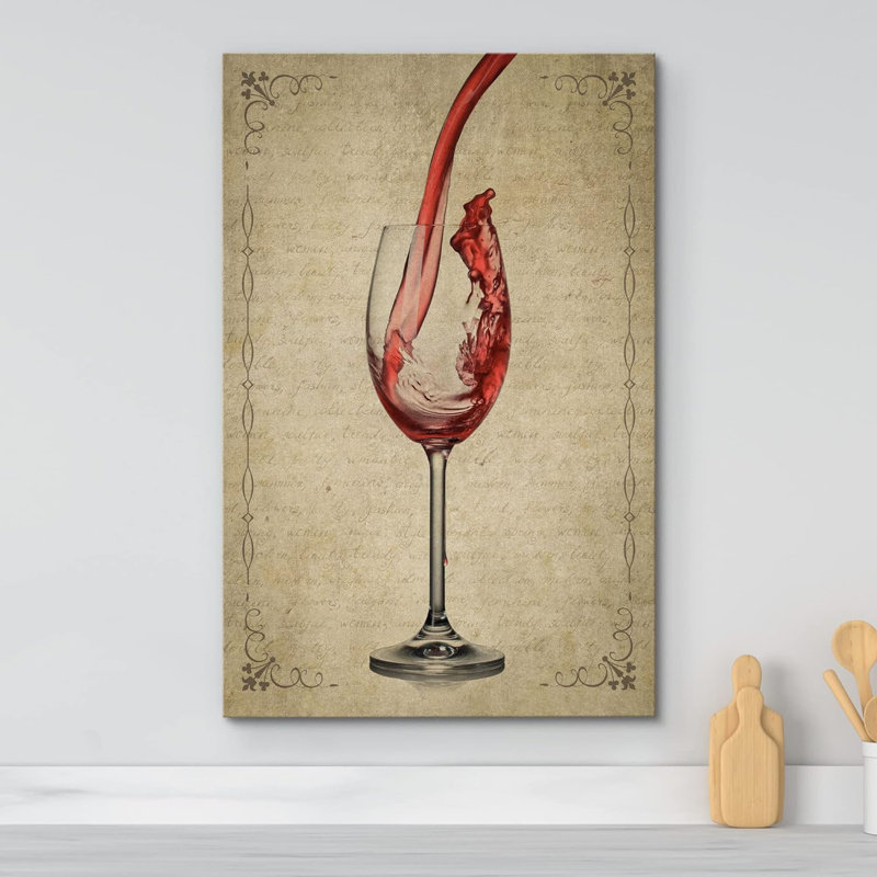 Verre à vin rustique rétro rétro Bevera, H 48 po x l 32 po x P 1,5 po