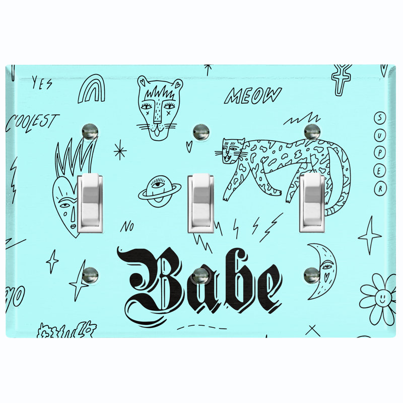 Plaque murale mignonne à 3 bandes Boho