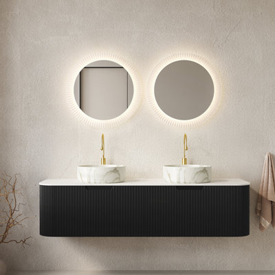 Meuble-lavabo de salle de bain de style contemporain