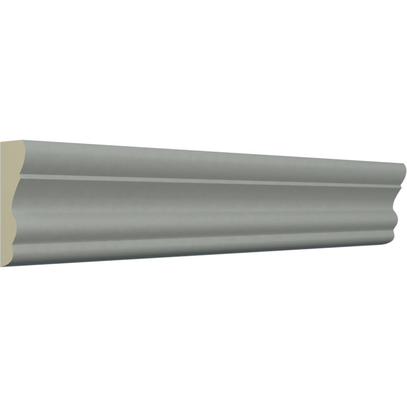 Primed Gray Polyurethane Oxford Crown Moulding 7' 10.5"