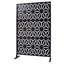 Black Steel Outdoor and Indoor Privacy Screen, 76" H x 48" W