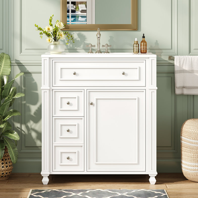 Ensemble de meuble-lavabo moderne avec lavabo en céramique | Idée de cadeau