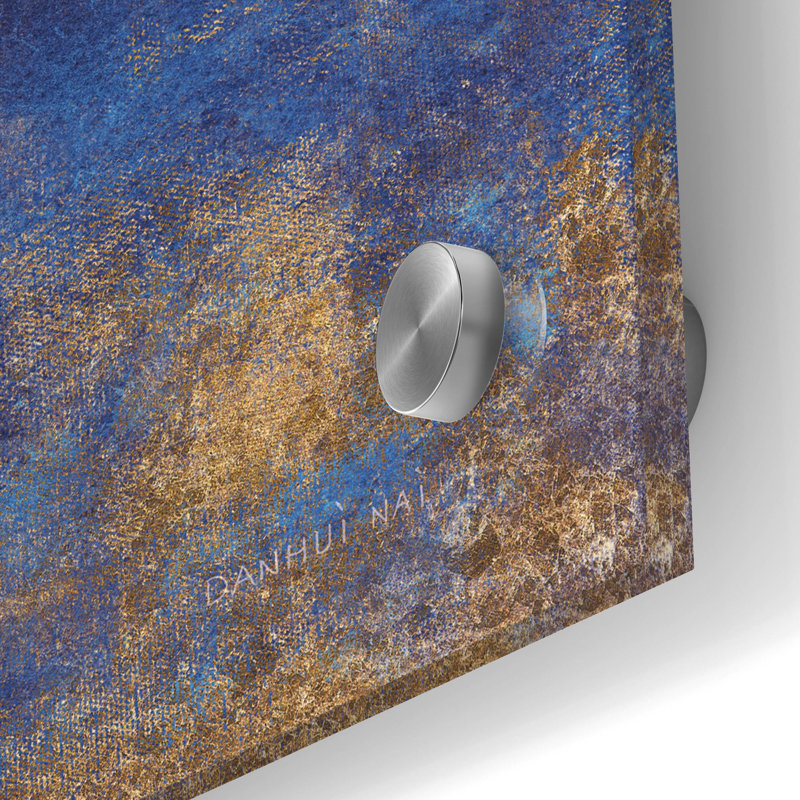 «Treasures From The Sea Indigo 6» par Danhui Nai, art mural en verre acrylique, H 24 po x l 24 po x P 0,2 po