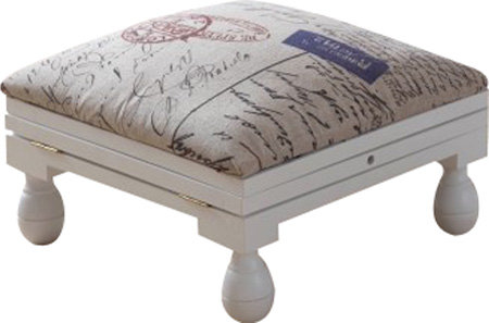 Leonard Footstool, White