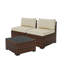 Ensemble de chaise d'extérieur sans accoudoirs en osier avec coussins-314774955