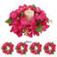 4 anneaux de bougie de fleurs artificielles 4PCS, bougies de 9 pouces Bougainvillea floral