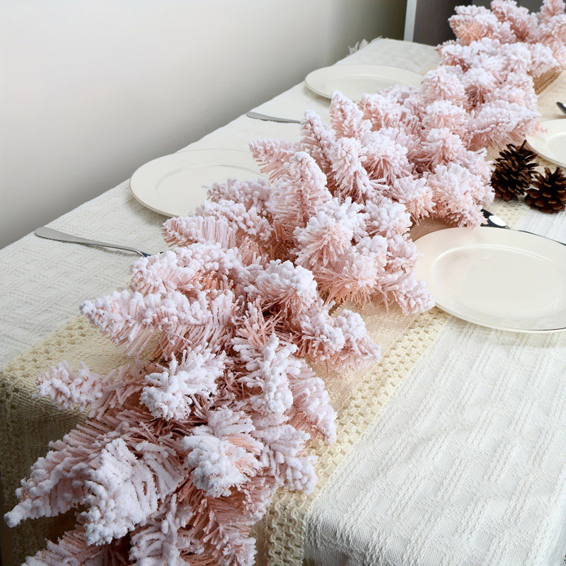 Flocage de flocons de neige, vignes de Noël, guirlande de Noël artificielle, M