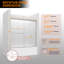 Porte de baignoire coulissante double avec cadre en verre givré de 55 po à l 56 po H 56 po-100085940